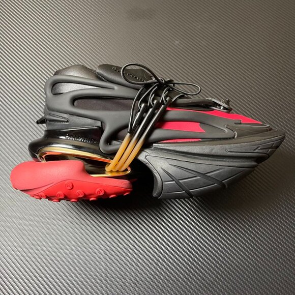 Balmain Low-Top Black And Red Unicorn Shoes - Picture 1 of 9